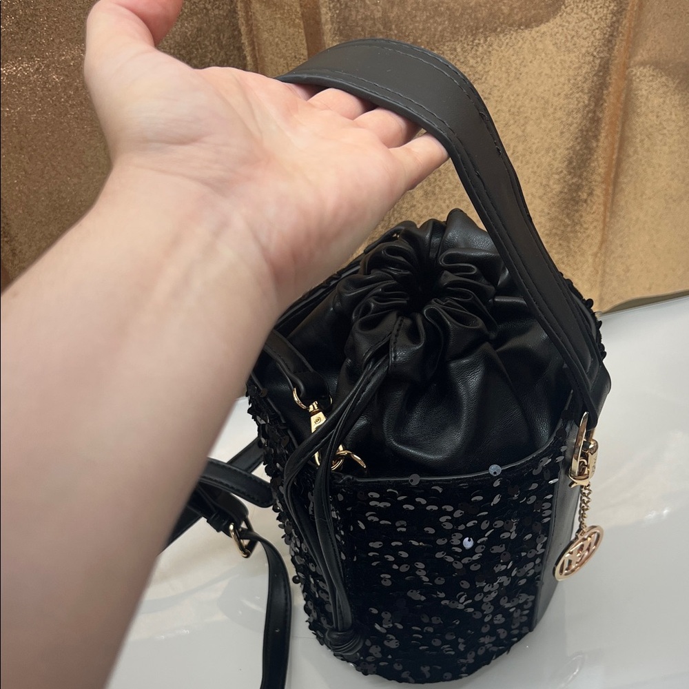 Badgley Mishka Sequin Bucket Crossbody Bag - Picture 4 of 7